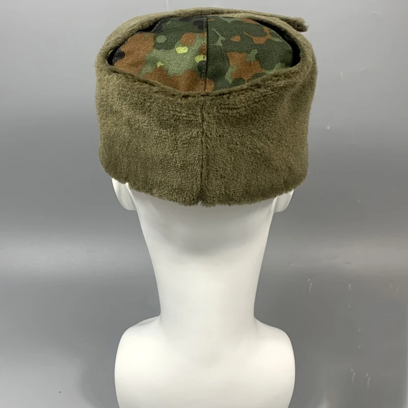 Nuevo sombrero frío al aire libre, sombrero de lana de lana de ventilador militar de camuflaje alemán para invierno al aire libre - imagen 2