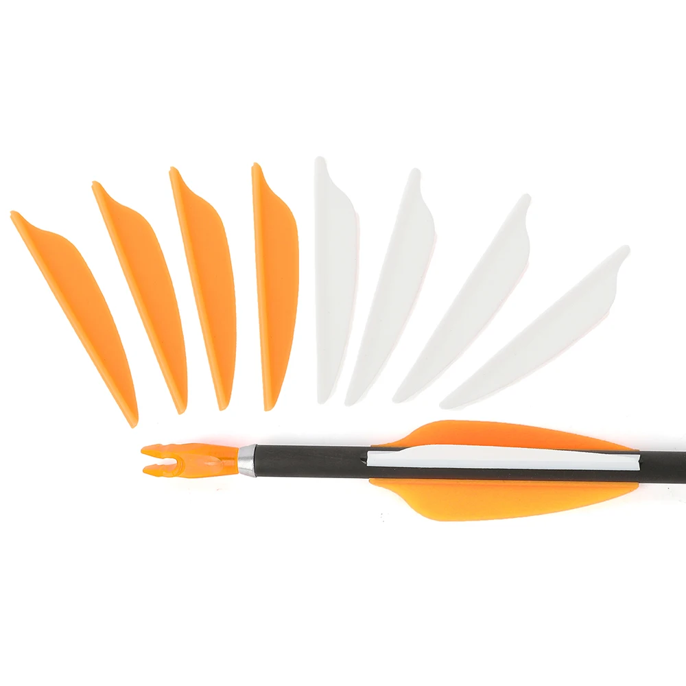 72 Uds flechas de goma Fletches paletas de 1,75 pulgadas 10 colores flecha Fletching pluma para arco caza tiro con arco - imagen 5