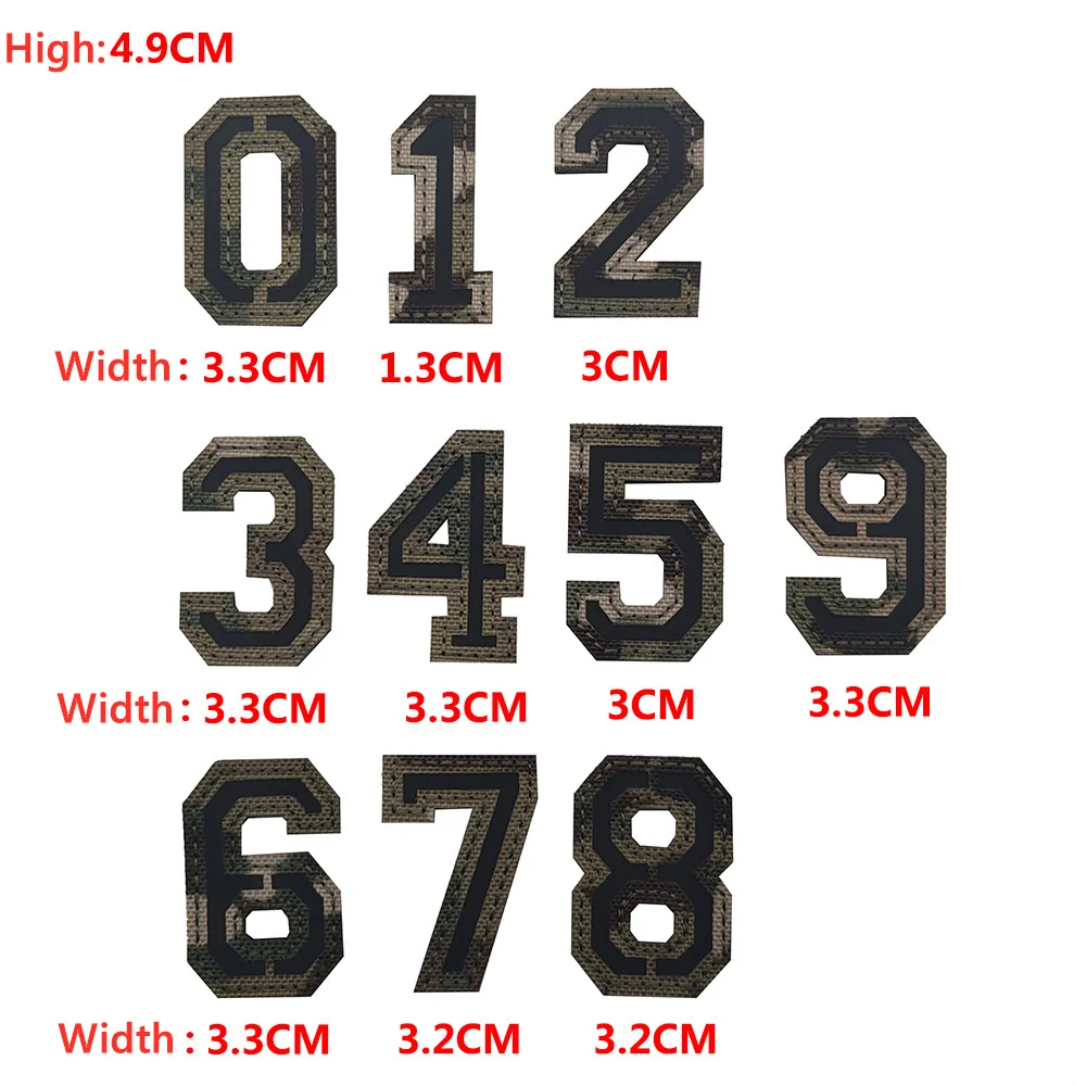 A-Z 26 letras en inglés parche reflectante de nombre 0-9 número nailon camuflaje ropa táctica insignia apliques accesorios DIY - imagen 4