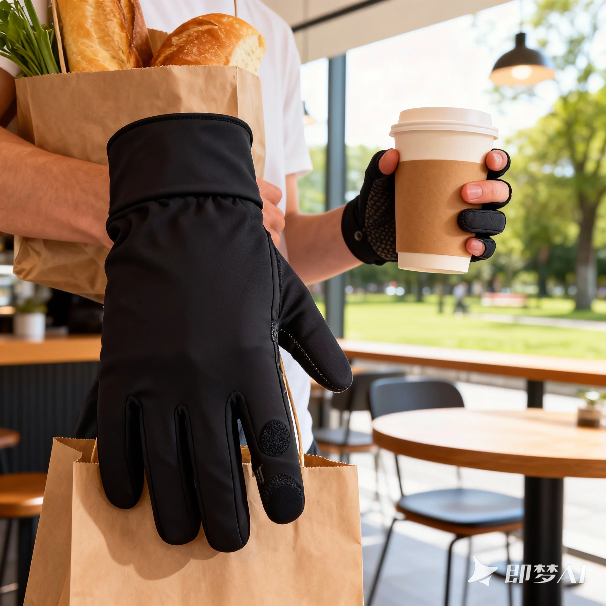 Guantes de ciclismo de lana tácticos de camuflaje-guantes de pantalla táctil abatibles con dedos completos/dedo expuesto para CS al aire libre - imagen 3