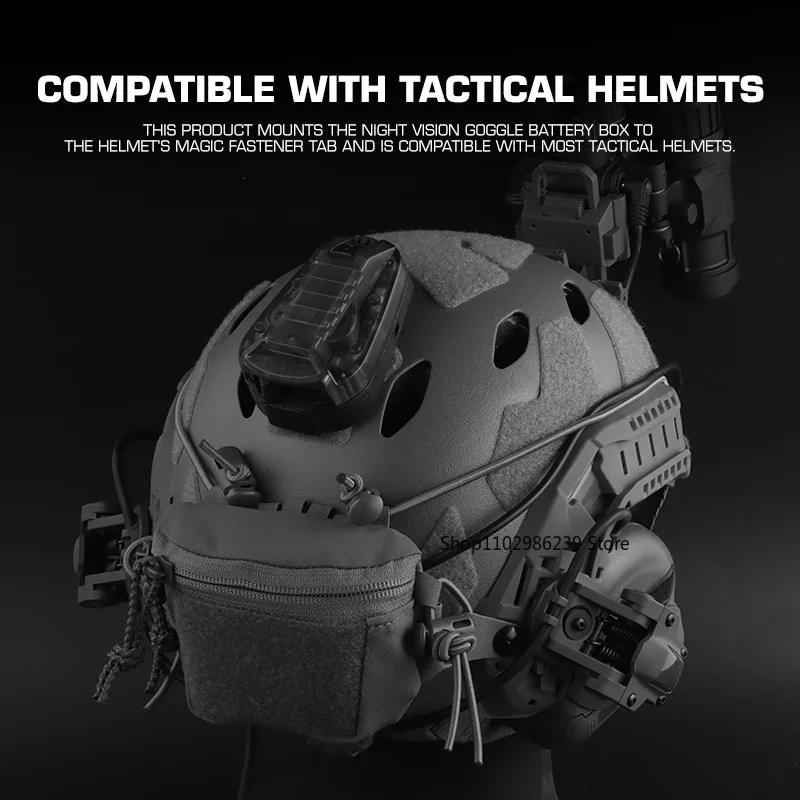 Bolsa contrapeso casco táctico nailon – Portabatería airsoft - imagen 4