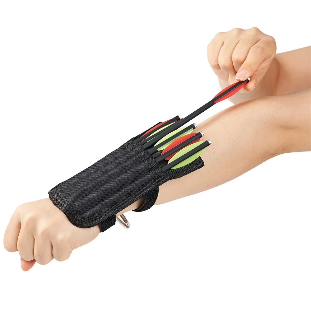 Soporte para pernos de aljaba de flecha de nailon negro, 6 y 12 piezas, para pernos de 6,5 pulgadas, bolsa de ballesta portátil para caza - imagen 5
