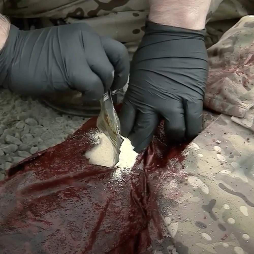 Chitosan gránulos hemostáticos de rescate rinoceronte, gasa hemostática, cristales de obstrucción de sangre, obstrucción rápida, detener sangrado, 6g/15g - imagen 4