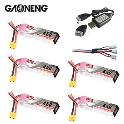 GNB 2S 7,6 V 450mAh 80C/160C HV Lipo batería + cargador con XT30 para Dron de carreras FPV Quadcopter piezas de helicóptero batería de 7,6 V