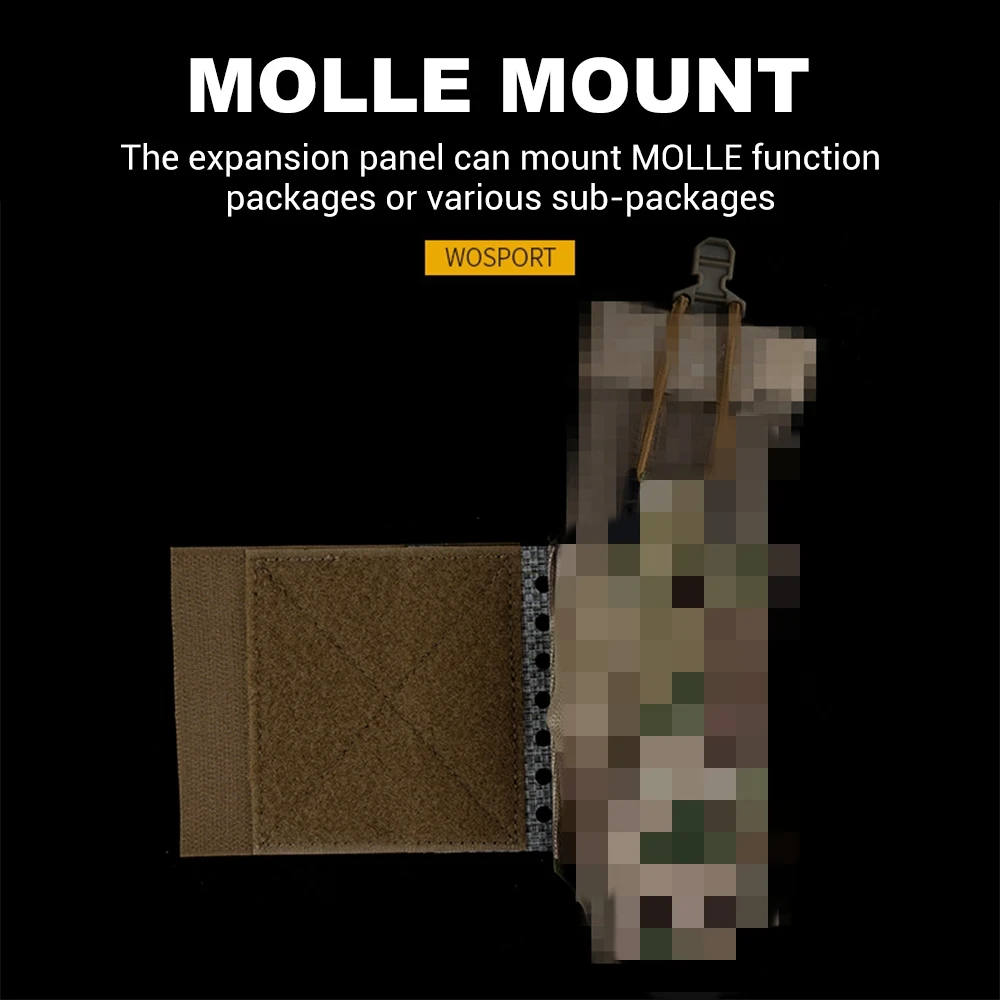 Expansor Molle, extensión de aparejo de pecho, faja, portador de placa, alas laterales, aparejo de pecho, extensor de ala, accesorios de chaleco táctico - imagen 2