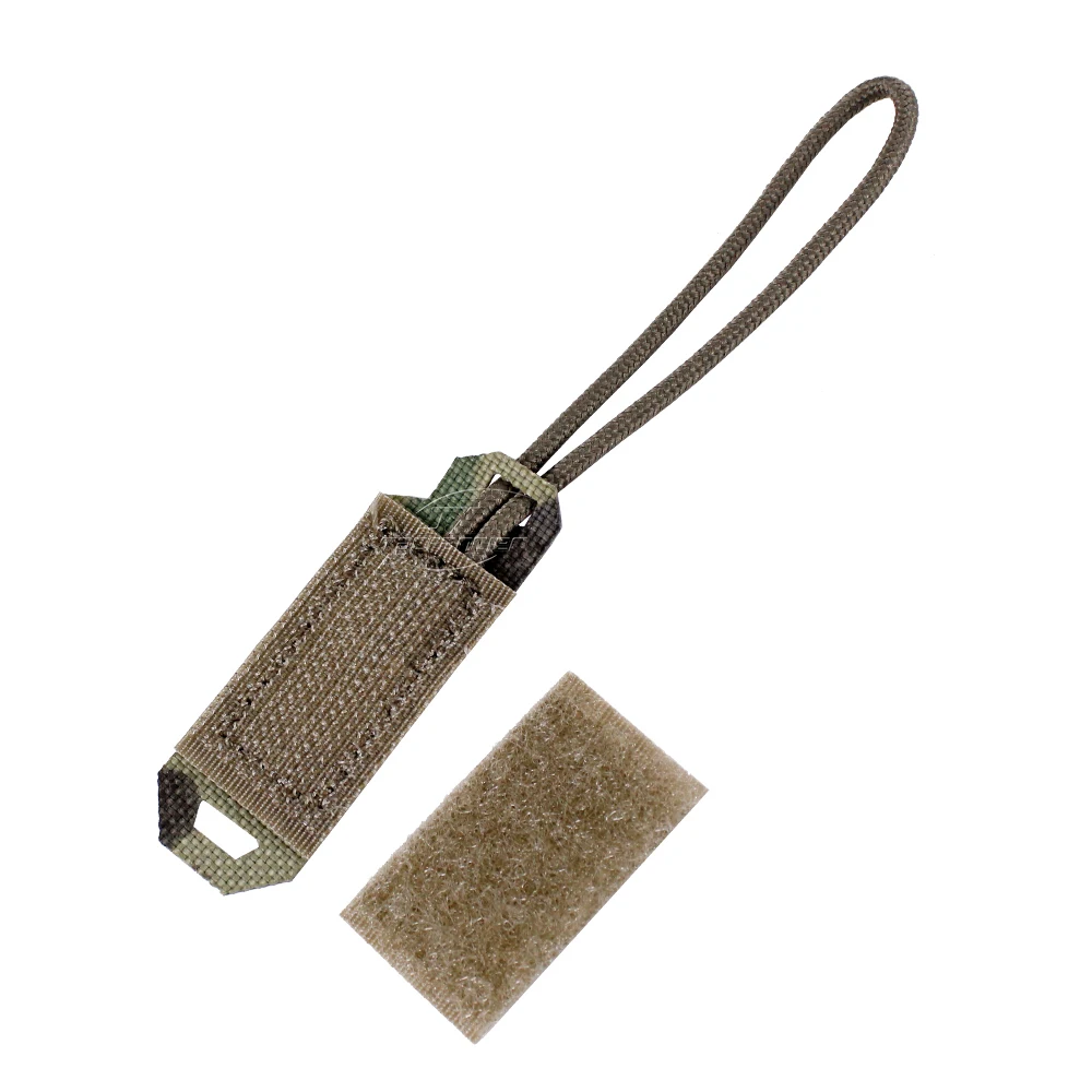 Tirador de cremallera táctico para mochila, tirador de pestaña, cordón de mango, accesorio de gancho y bucle de nailon cortado con láser, accesorios para bolsa de senderismo, 4 Uds. - imagen 3