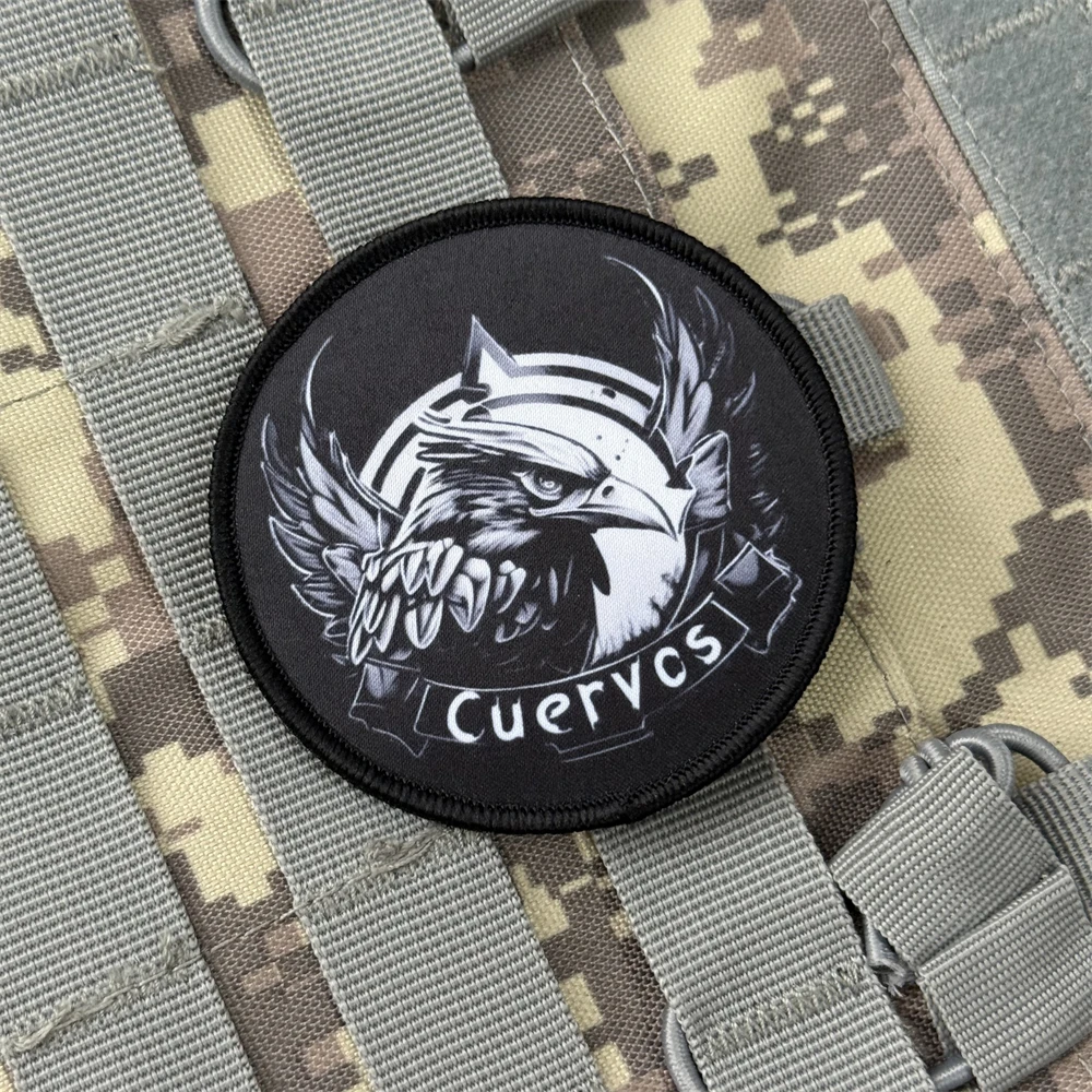 Parche de cuervo, insignia de moral táctica, apliques personalizados del ejército militar, pegatina para mochila, parches de gancho y bucle impresos para ropa - imagen 3