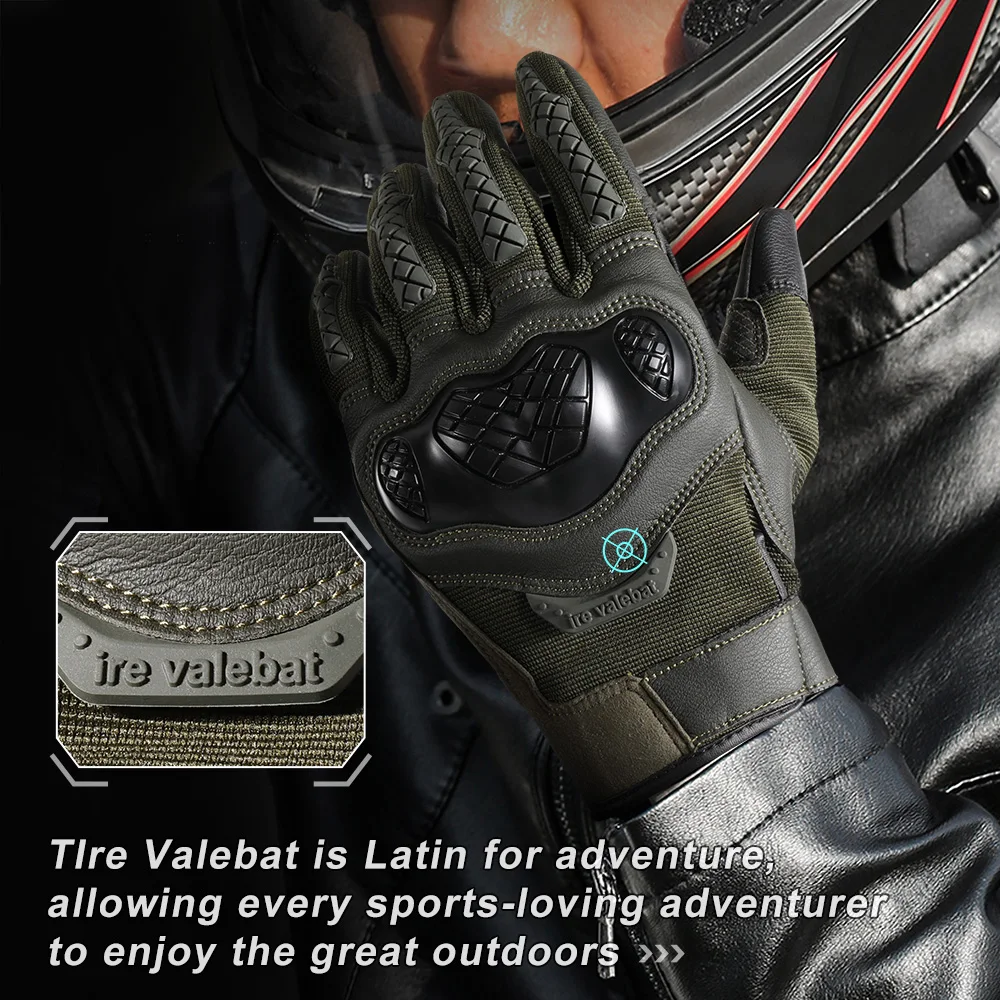 Guantes tácticos de motocicleta para hombre y mujer, manoplas de goma antideslizantes a prueba de golpes para pantalla táctil, protección para caza y tiro - imagen 5