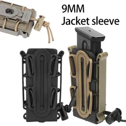 Funda táctica para pistola Mag, 9mm, carcasa suave, soporte para revista de caza, tiro Airsoft con Clip Molle y Clip para cinturón