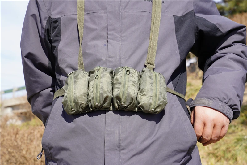 Bolsa de transporte táctica antigua, bolso de pecho colgante, correa doble de nailon - imagen 2