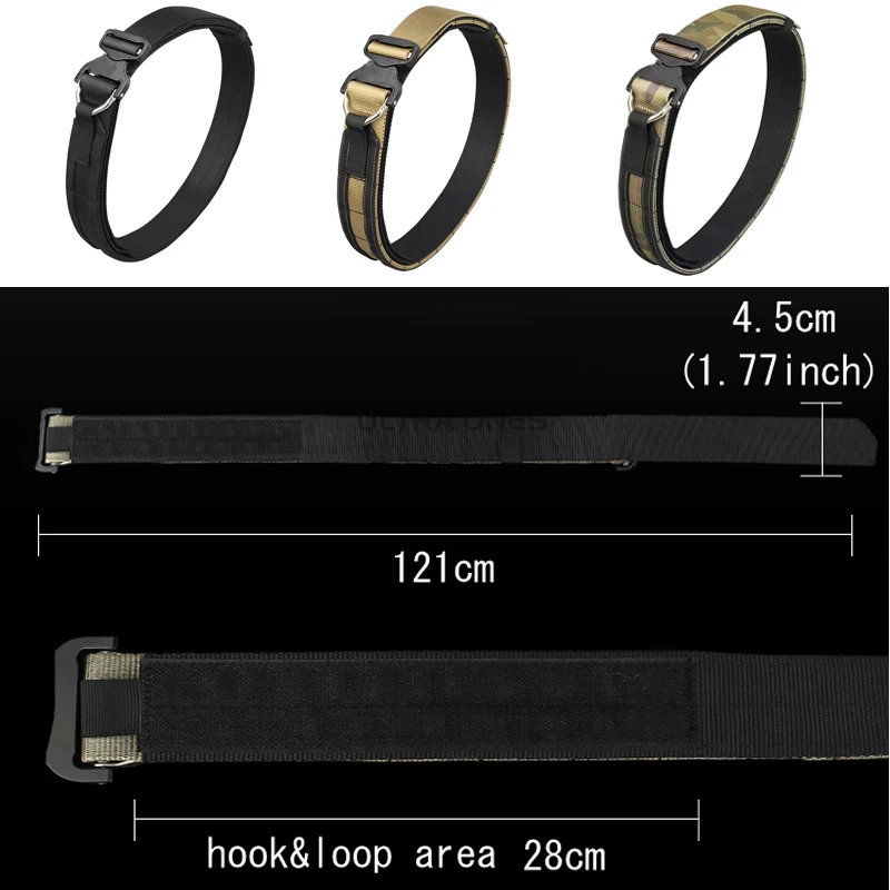 Blet de combate táctico multifuncional para tiro al aire libre, cinturones de cintura resistentes para caza, faja Airsoft de Paintball de liberación rápida - imagen 2