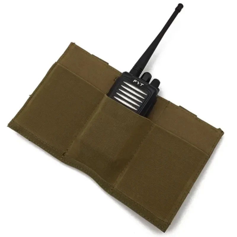 Bolsa táctica Triple magnética para walkie-talkie, bolsa elástica Molle abierta, kit de herramientas multifuncional, ligero y duradero para exteriores - imagen 3