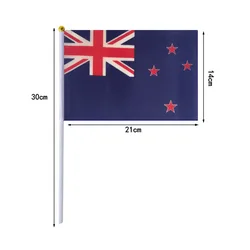 Bandera de Nueva Zelanda ondeante de mano