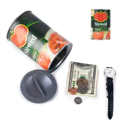 Caja de dinero secreta almacenamiento oculta para joyería viaje, anillo efectivo, contenedor seguridad Metal resistente al agua