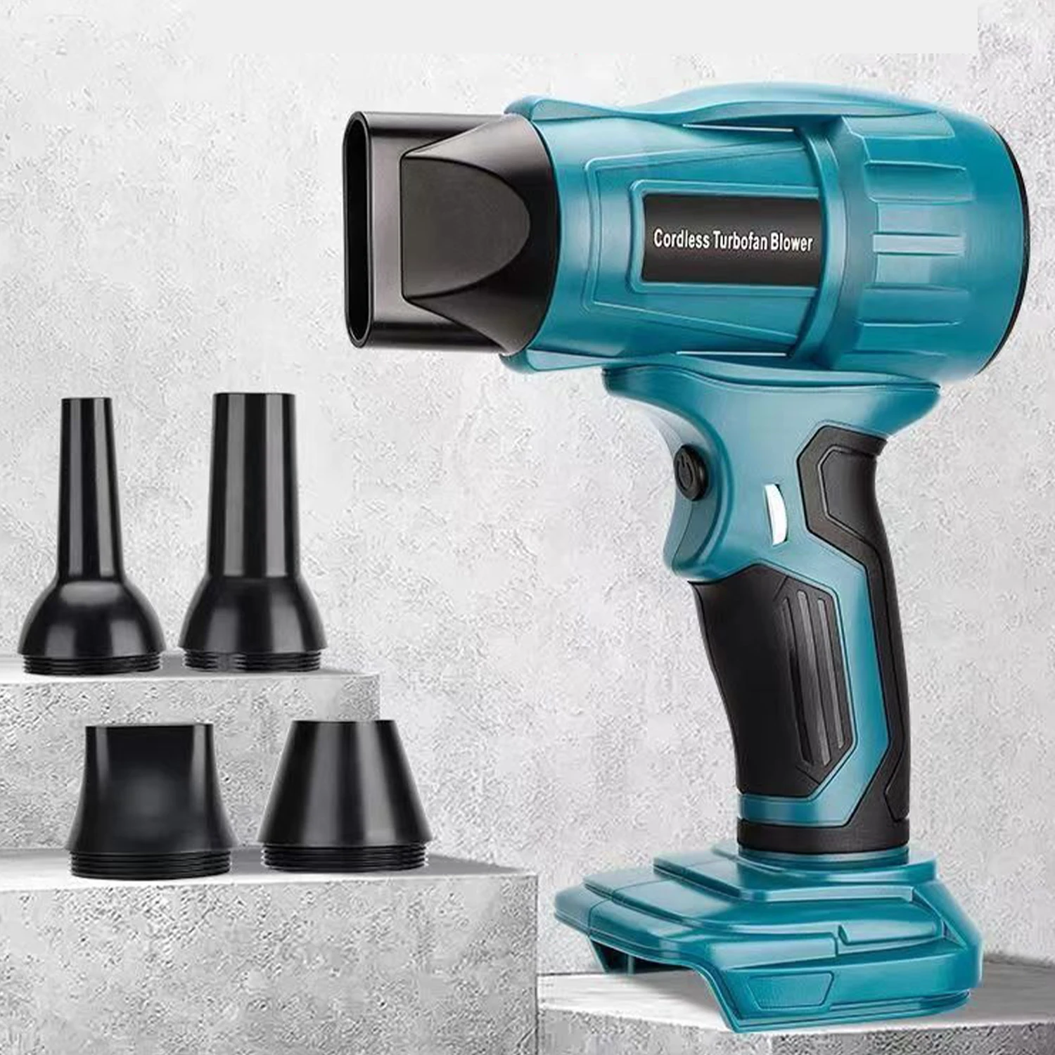 Ventilador Turbo Jet de alta potencia, secador de soplado multifuncional de mano, soplador de hojas para el hogar, soplador de polvo para coche, batería de 18-20V, nuevo - imagen 3