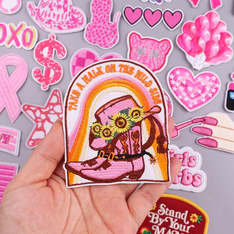 Parches para planchar YK2 para ropa, parche bordado de vaqueras para pantalones vaqueros, parche Fuisible Hippies para decoración, insignias con logotipo, apliques - imagen 4