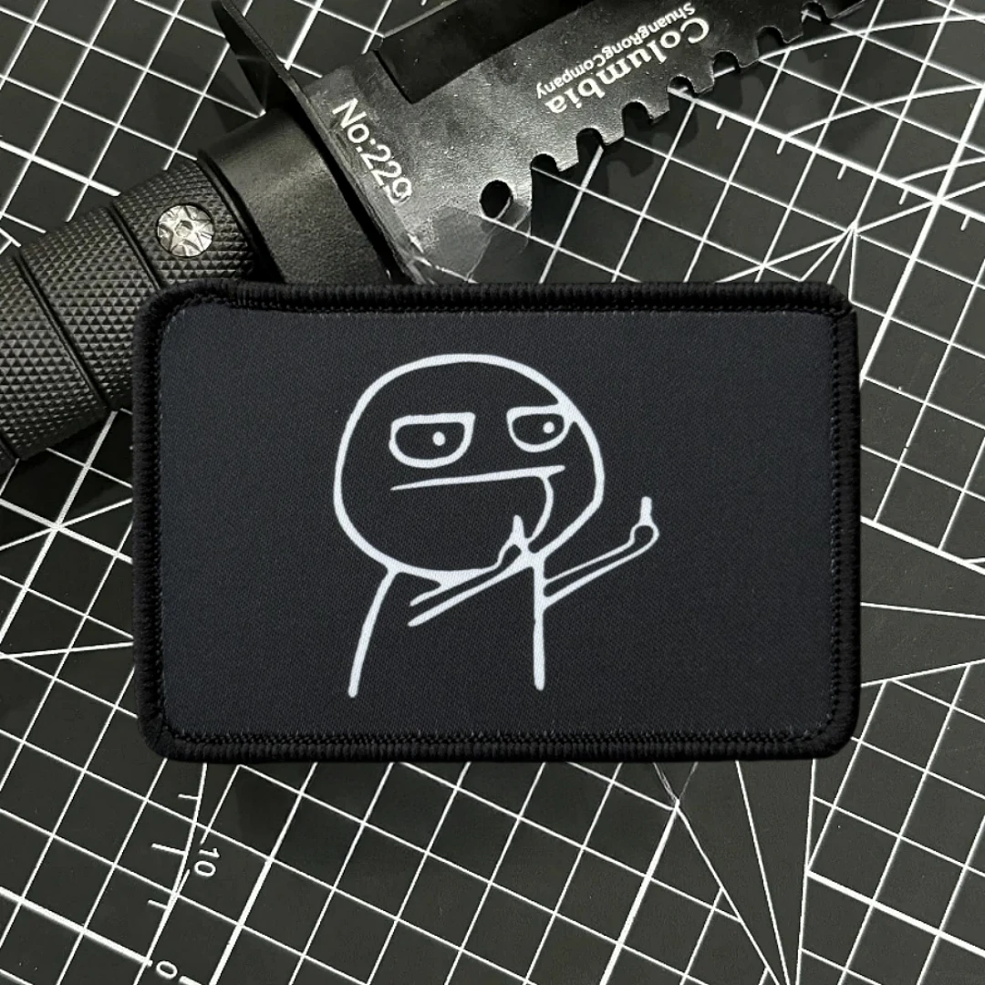 Parche Memoral de doble dedo para hermano, insignia de moral táctica, parches de gancho y bucle impresos para ropa, pegatina para casco militar - imagen 3