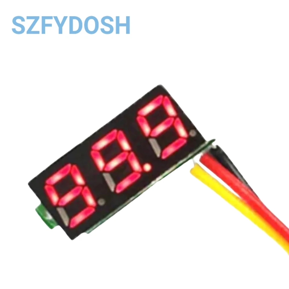Mini voltímetro Digital de 0,28 pulgadas, 2,5 V-40V, medidor de voltaje, pantalla LED roja/azul/amarilla/verde, accesorios de piezas electrónicas - imagen 3