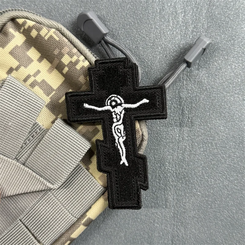 Parche táctico de Jesús, insignia de moral militar, gancho bordado y bucle, mochila, ropa, accesorios decorativos, pegatina, brazalete - imagen 3
