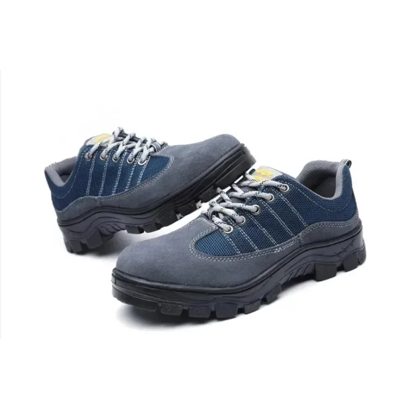 Botas de seguridad para el trabajo para hombre, zapatos de seguridad de tacón bajo antipinchazos con punta de acero, botines resistentes al desgaste para el trabajo - imagen 5