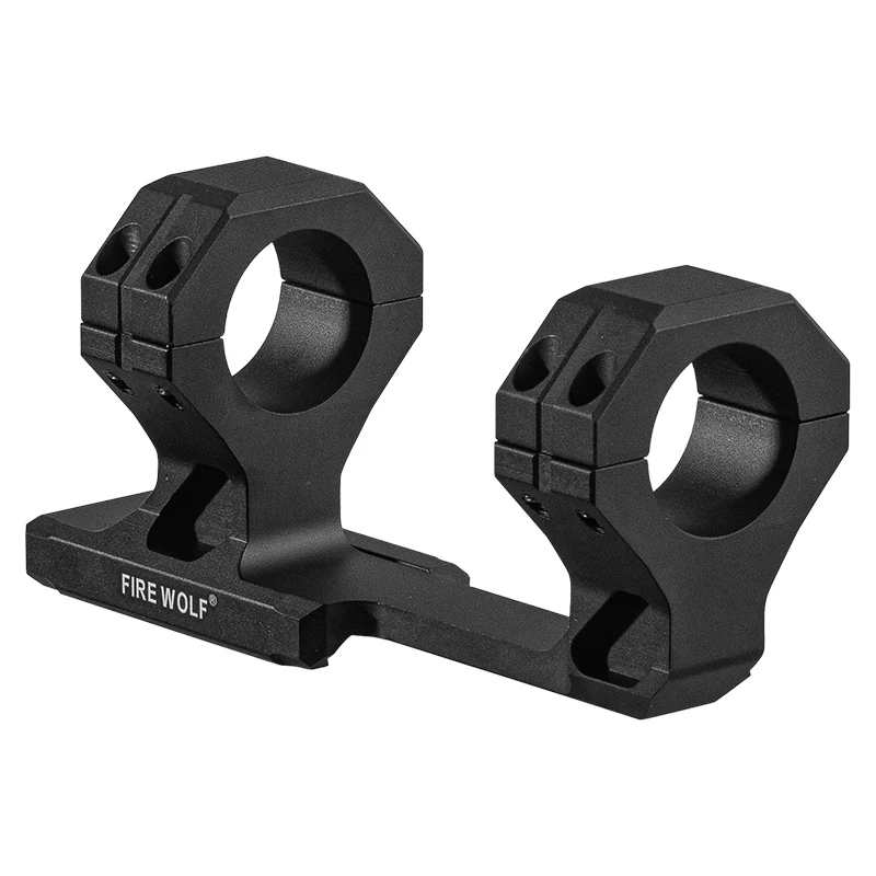 FIRE WOLF-Anillo de montaje para mira de aleación de aluminio 7075, accesorios de caza Airsoft de 25,4mm, doble abrazadera de Metal, se adapta a riel de cola de milano de 20mm - imagen 3