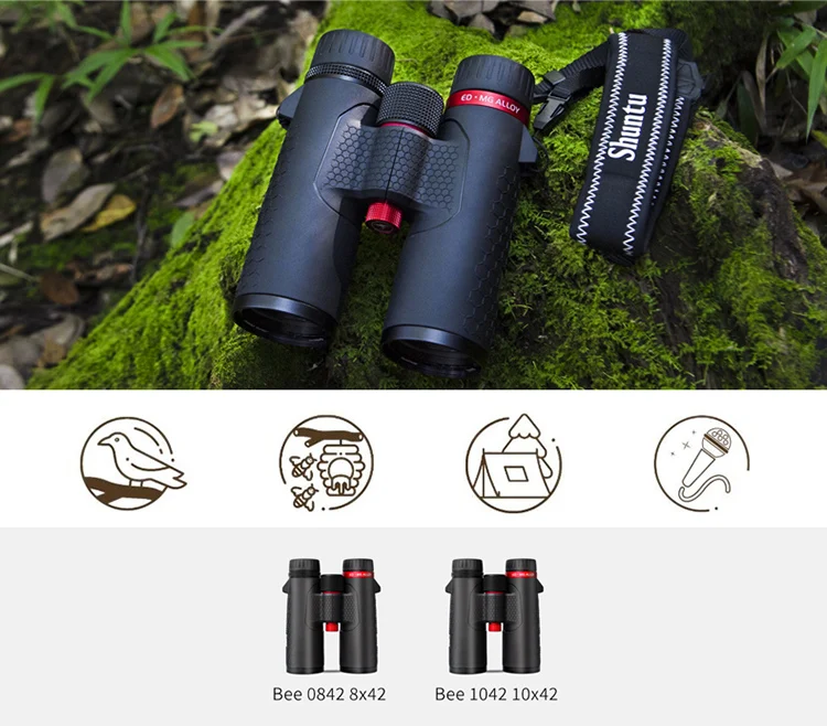 Binoculares Shuntu ED Glass con lentes de 42 mm