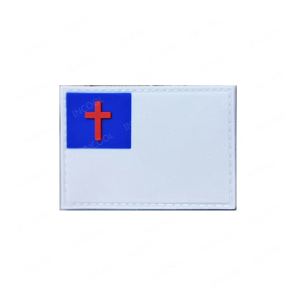 Parche táctico bordado cruz templaria PVC de goma para coser - imagen 5
