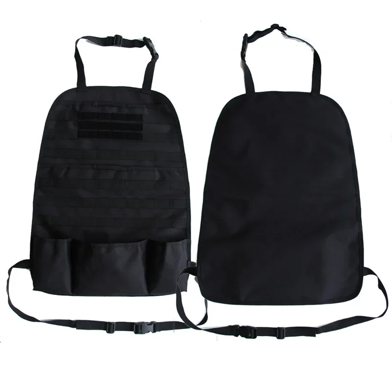 Panel organizador trasero de asiento de coche MOLLE táctico Universal, Kit Protector de cubierta de asiento de vehículo, estera de almacenamiento, accesorios para coche color tostado - imagen 5
