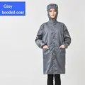 Gray hooded coat