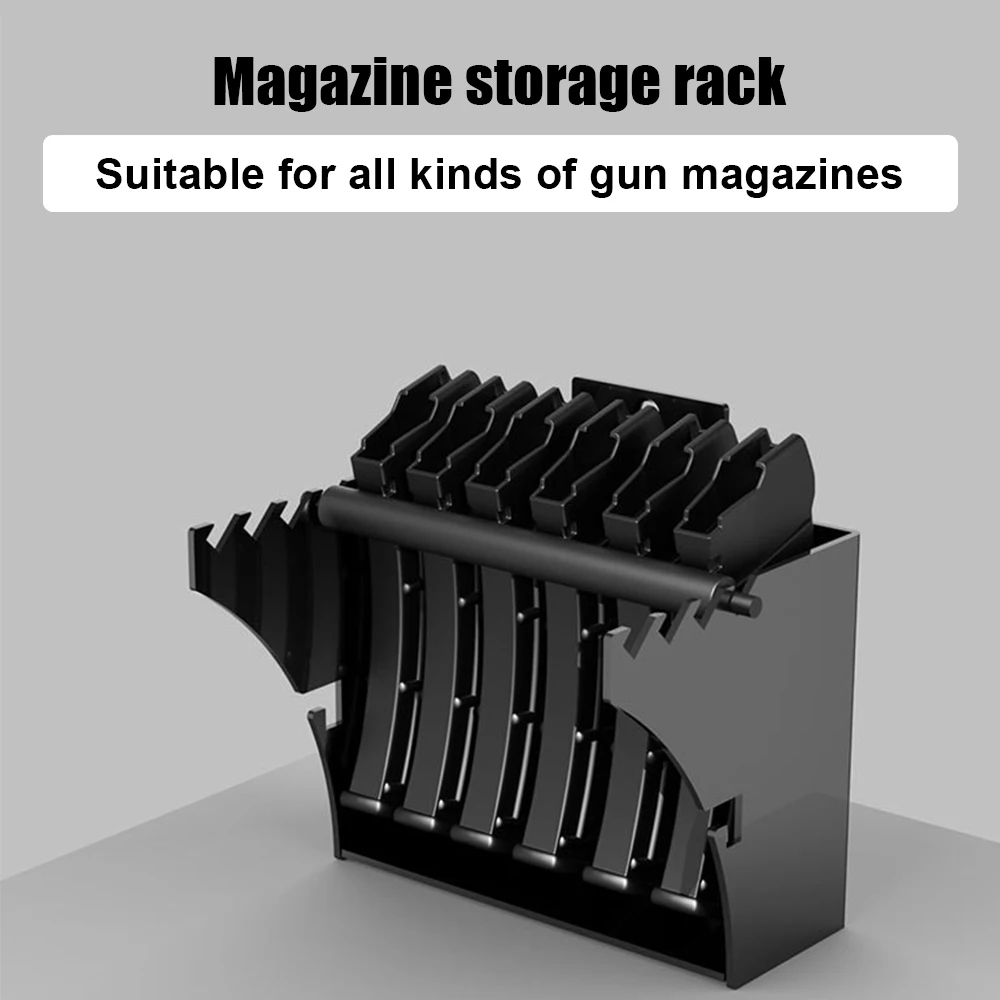 Revistero táctico, soporte con Clip para munición, soporte magnético para montaje en pared, estante de almacenamiento Universal para revistas y armas, soporte de exhibición para revistas Airsoft - imagen 2