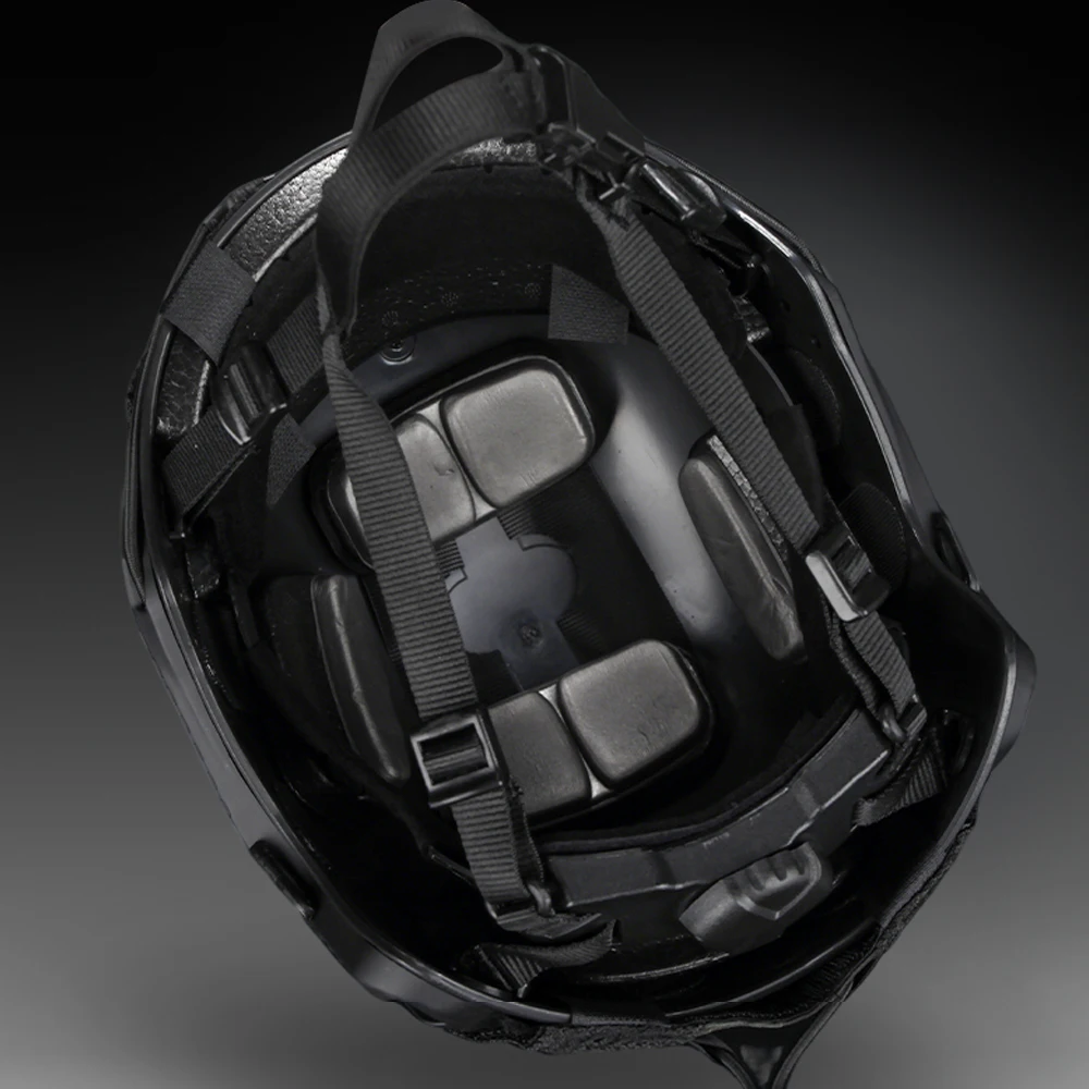 Conjunto de casco fantasma táctico con gafas de casco rápido Airsoft, auriculares de comunicación, pasamontañas, máscara fantasma, bolsa de batería para caza - imagen 5