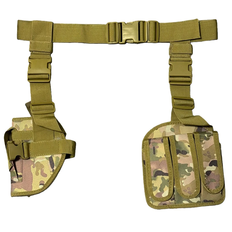 Funda táctica para muslo Tornado para pistola G17 M9 Colt 1911, funda militar para mano derecha con bolsa para revistas - imagen 4