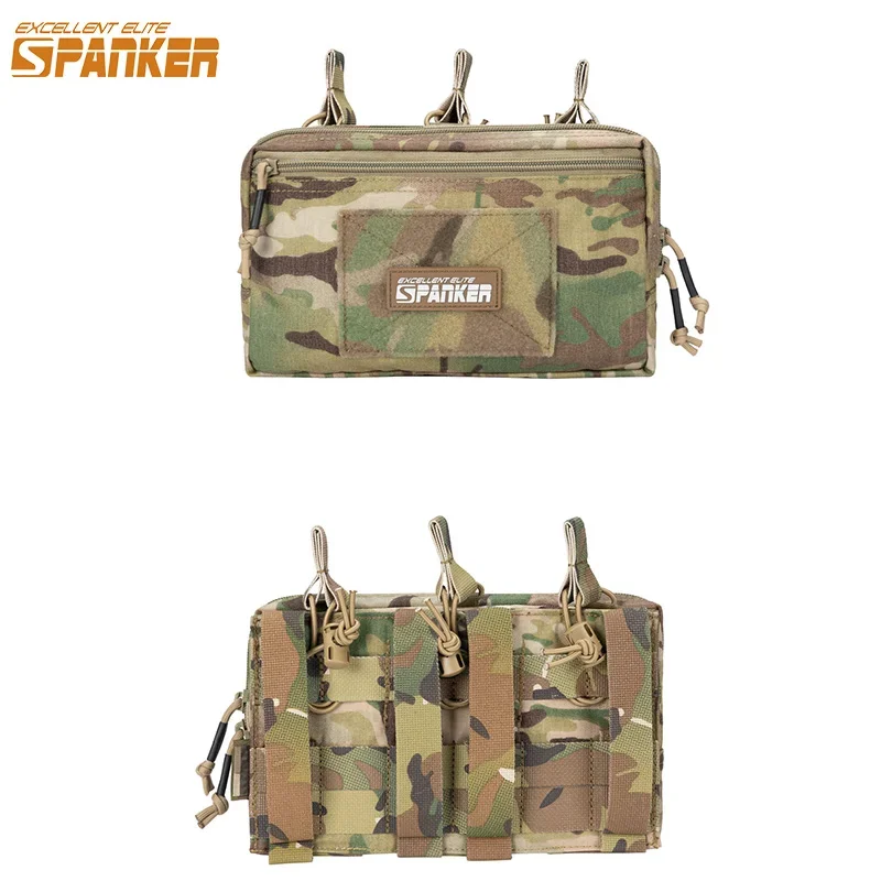 Bolsa táctica Molle con bolsa Triple para revistas, bolsas magnéticas con tapa abierta, soporte Universal para cartuchos, bolsa de accesorios - imagen 5