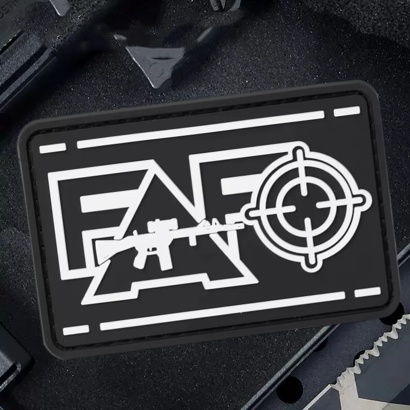 Parche de gancho y bucle FAFO con letras de PVC 3D, pegatinas tácticas, grillete, mochila, sombrero, parche de seguridad interesante, parches para correa para el pecho de perro