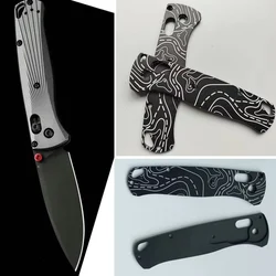 Línea de camuflaje, cuchillo de oxidación, básculas con mango de aluminio para cuchillos Bugout 535, agarre, accesorios para hacer bricolaje