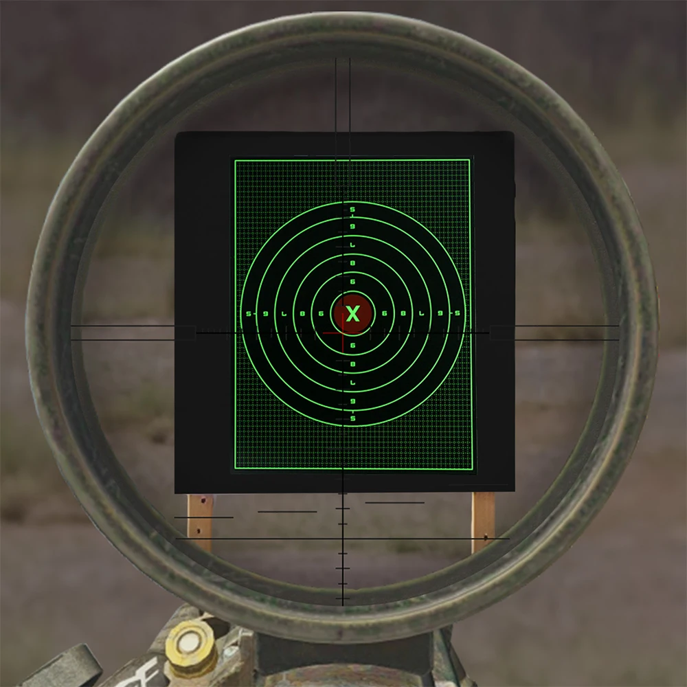 10 Uds. Objetivo de tiro de cartón de 10,6x13,8 pulgadas, papel de destino de tiro, objetivo verde fluorescente de alta visibilidad para disparar - imagen 2