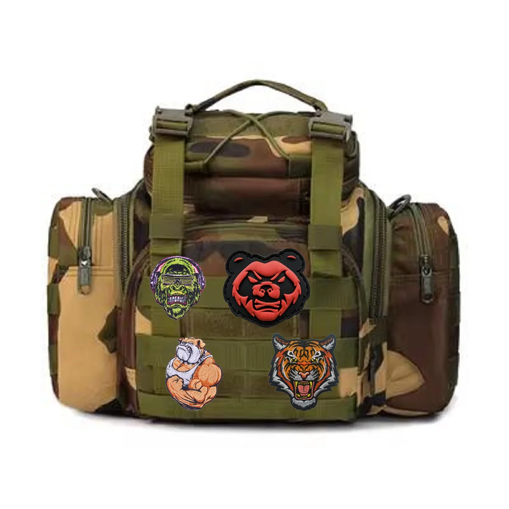 Brazalete mágico de oso táctico militar CP, insignia de moral táctica de tigre de camuflaje, chaleco de oso muscular, parches de mochila para ropa - imagen 2