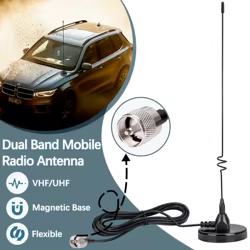 ABBREE AD-109 antena de doble banda Walkie Talkie SMA-hembra/PL259 antena de Radio móvil de alta ganancia para BAOFENG UV-5R UV-32 UV-21 PRO