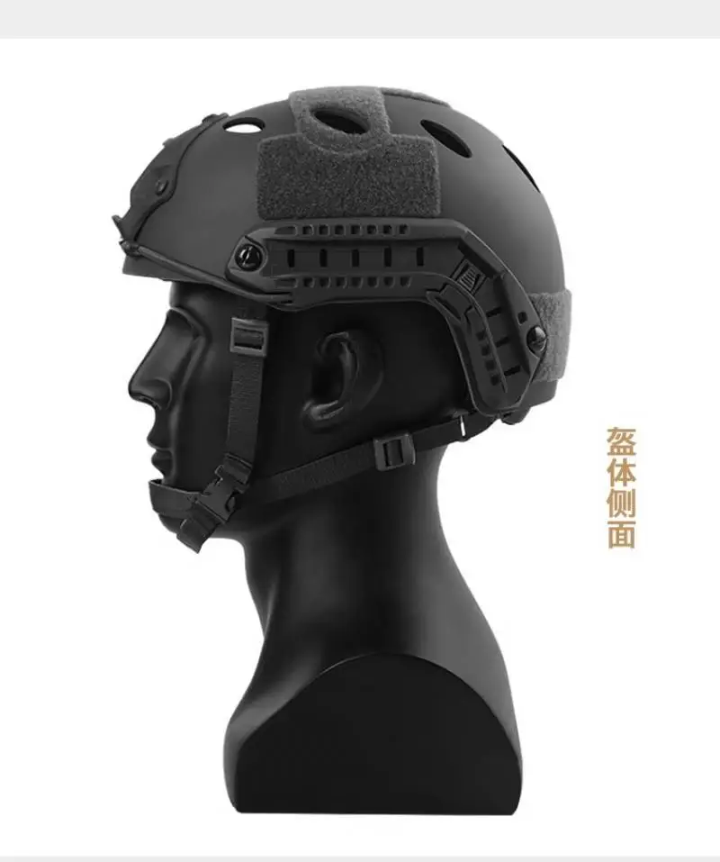 Casco Airsoft táctico careta con visera Picatinny y gafas abatibles - imagen 5