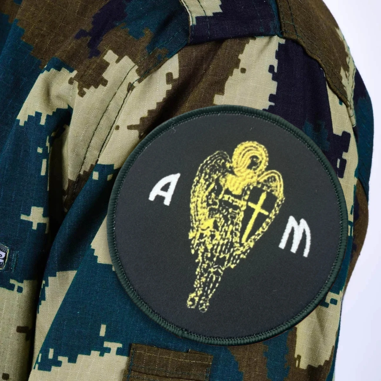 Parches impresos con insignia de moral de Arcángel Mikhail para ropa, brazalete militar táctico, gancho y bucle, accesorios para mochila, pegatinas