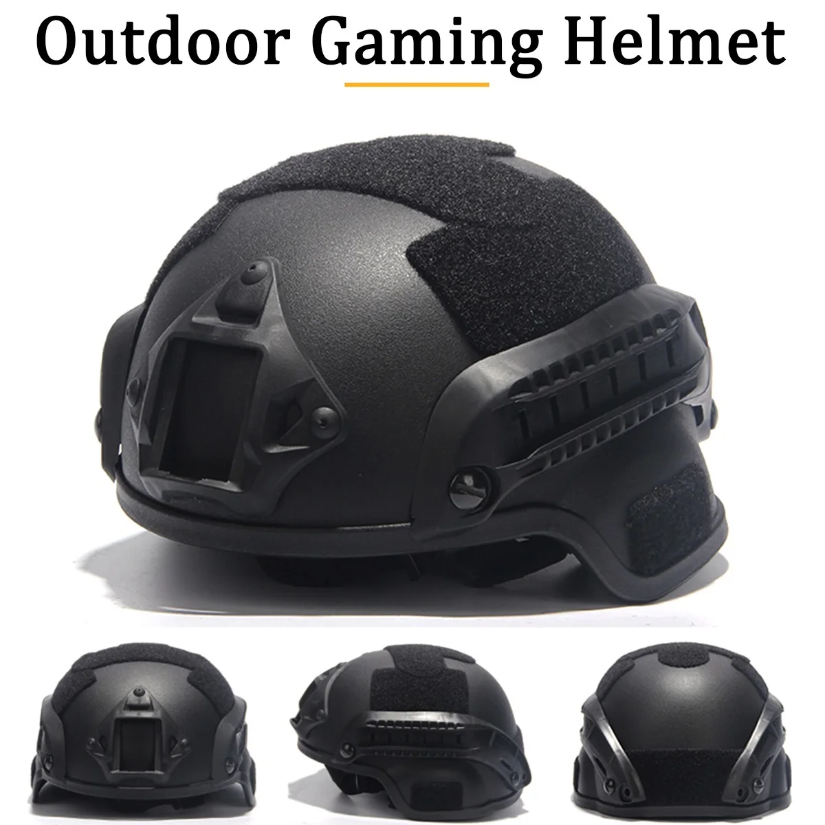 Casco táctico MICH 2000 con visera para airsoft y paintball - imagen 4