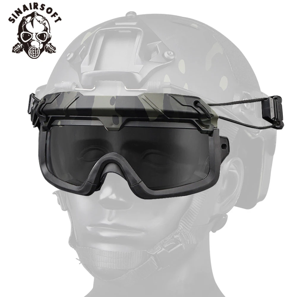 Gafas tácticas Airsoft Paintball a prueba de viento antivaho CS protección de juego de guerra para casco táctico pesca ciclismo gafas - imagen 3