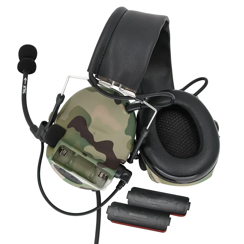 Auriculares tácticos COMTA II con captación activa, walkie-talkie con reducción de ruido, auriculares tácticos militares Airsoft para disparar - imagen 4