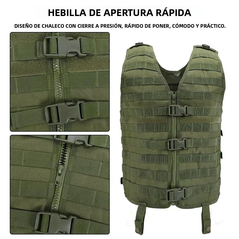 Chaleco táctico Molle militar del ejército Swat, chalecos de utilidad Airsoft, chaleco para deportes al aire libre CS, equipo de seguridad para pesca y caza - imagen 5