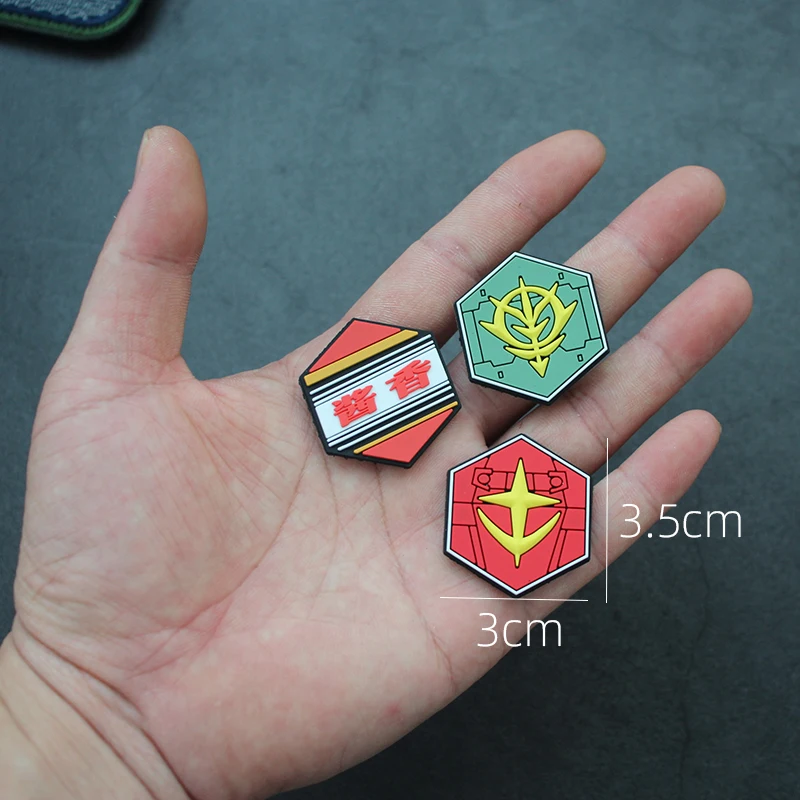 Mini parches hexagonales de PVC 3D, insignia de Gunda EFSF, brazalete de incienso de salsa, insignia táctica para ropa, mochila, decoración DIY - imagen 3