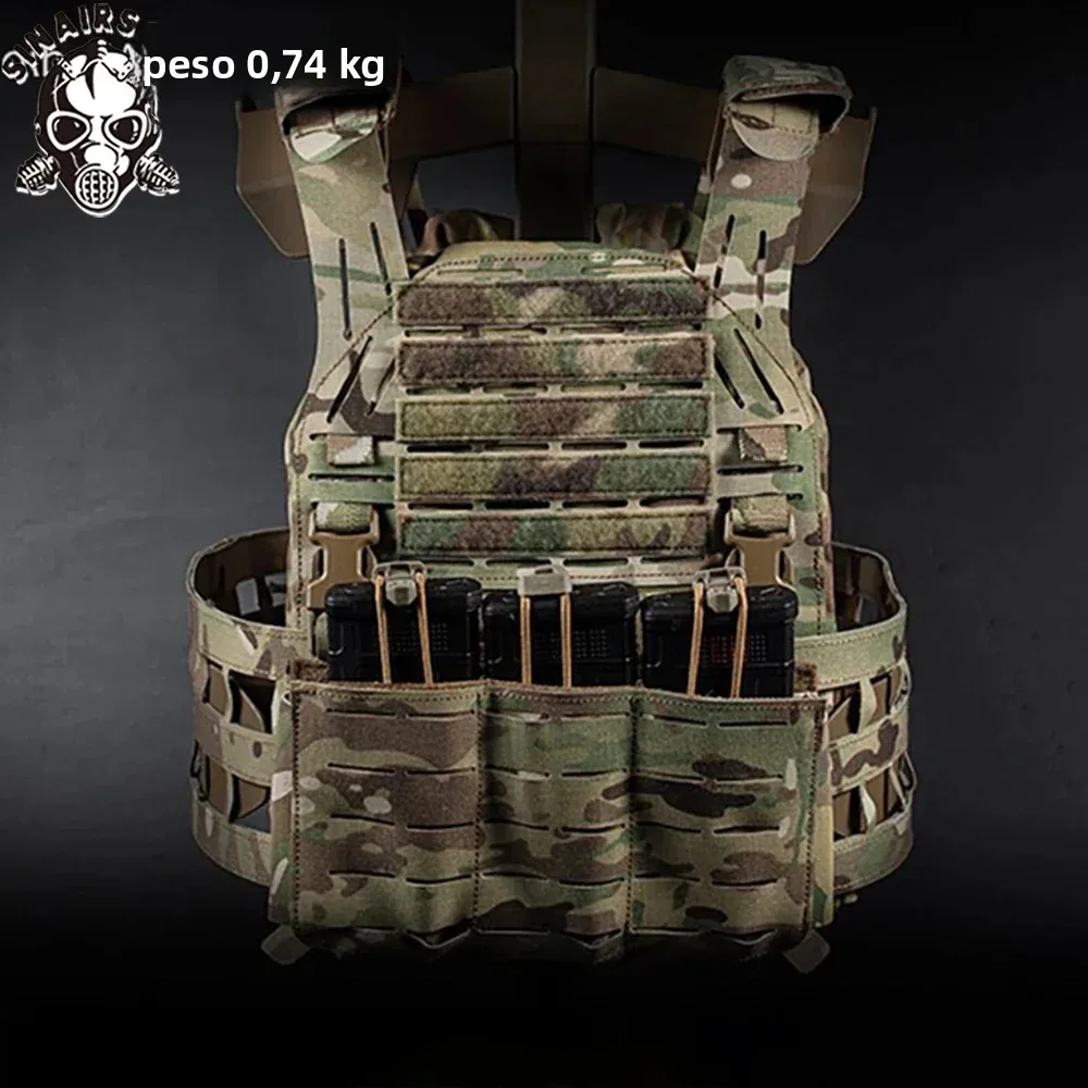 SINAIRSOFT-Chaleco táctico de protección para exteriores, montado, LG3V2 6094, hombreras gruesas, chaleco de caza con corte MOLLE láser