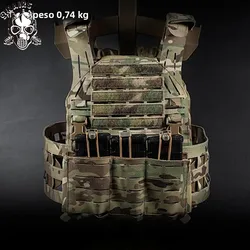 SINAIRSOFT Chaleco táctico protección MOLLE láser hombreras gruesas caza