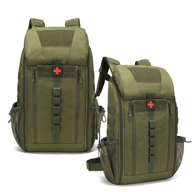 Mochila médica táctica militar para exteriores, bolsa de emergencia de gran capacidad para acampar y montañismo, bolsa de almacenamiento multifuncional