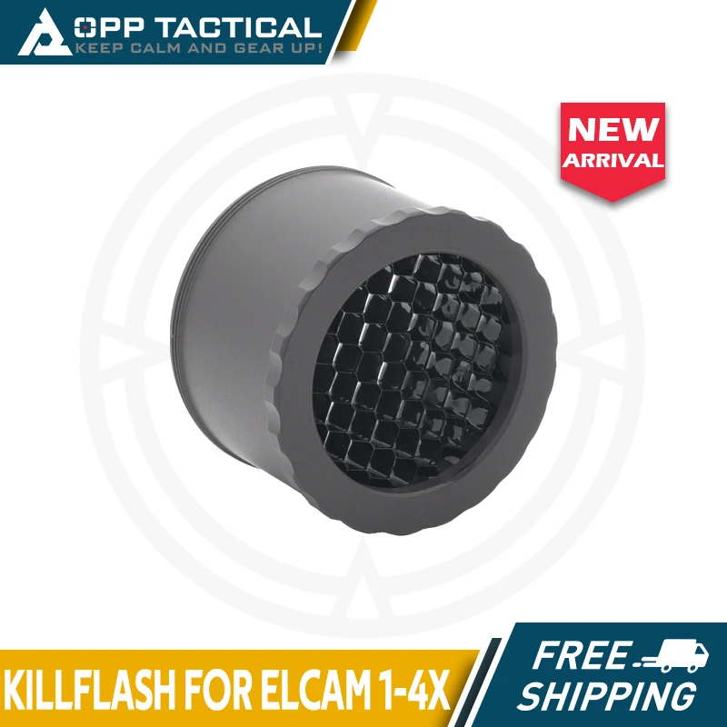 Dispositivo antirreflejos de Material de aluminio CNC TECH Killflash para vista óptica Elcan 1x/4x