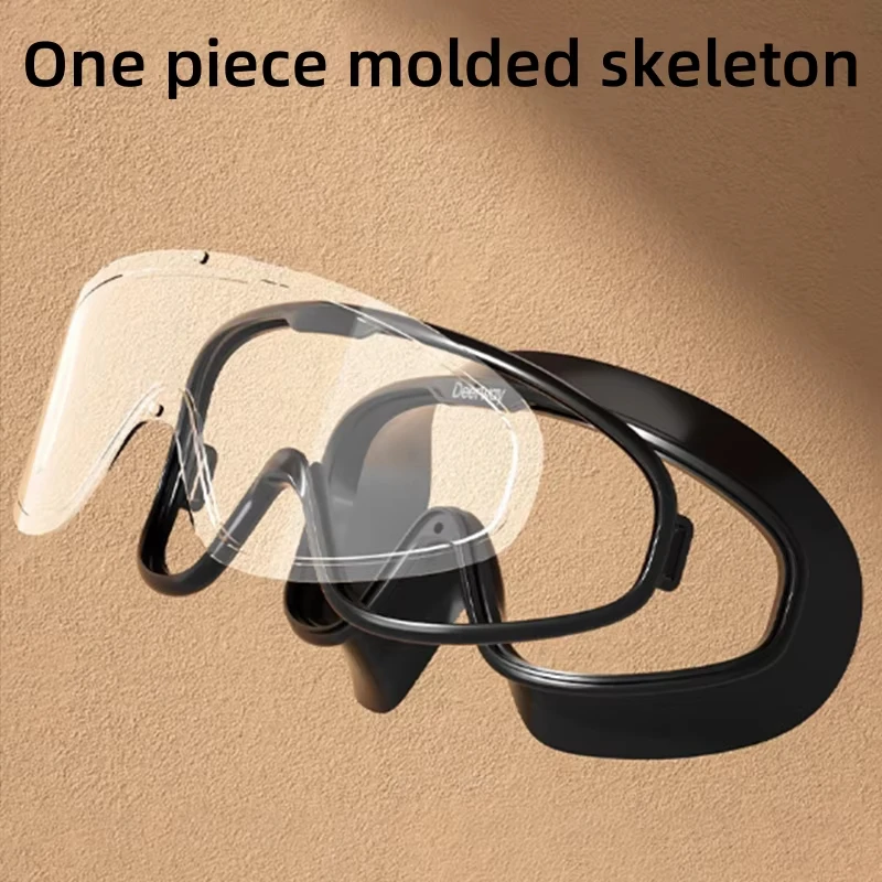 Gafas de natación con montura grande para adultos, lentes planas transparentes de alta definición, impermeables, antivaho, anti UV, con tapones para los oídos integrados, 1 piezas - imagen 2